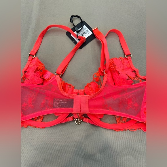 NWT Honey Birdette Rue Neon Pink Bra - Picture 3 of 5